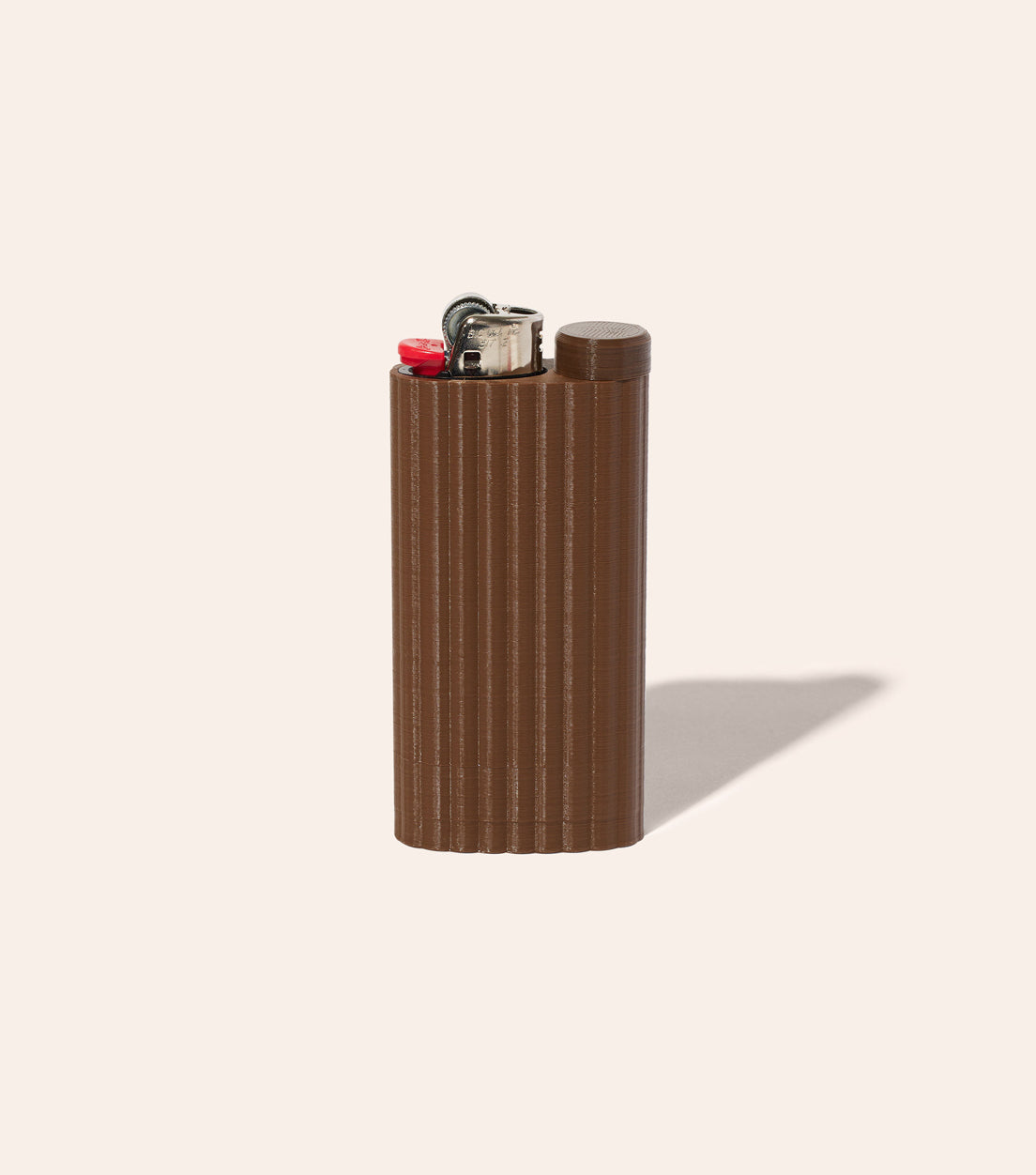 The Cowboy Brown Corduroy Jointlocker 2.0 with BIC lighter inserted into case